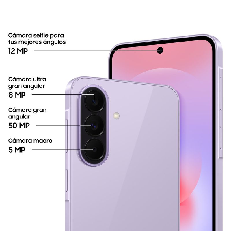 Samsung Galaxy A37 5G 256GB 8GB RAM violeta características cámaras