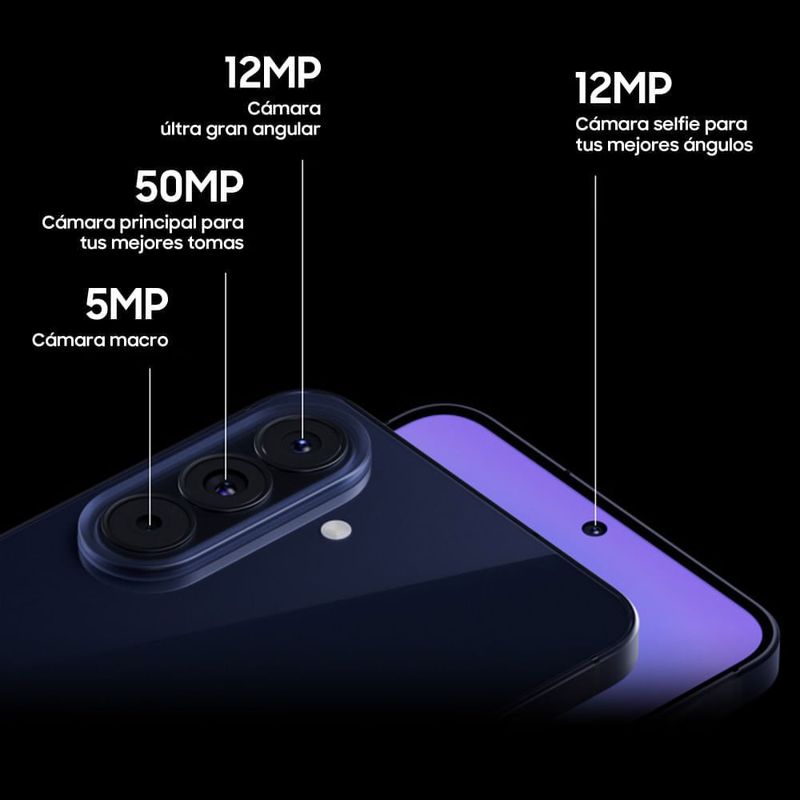 Samsung Galaxy A57 5G 256GB 8GB RAM azul oscuro cámara