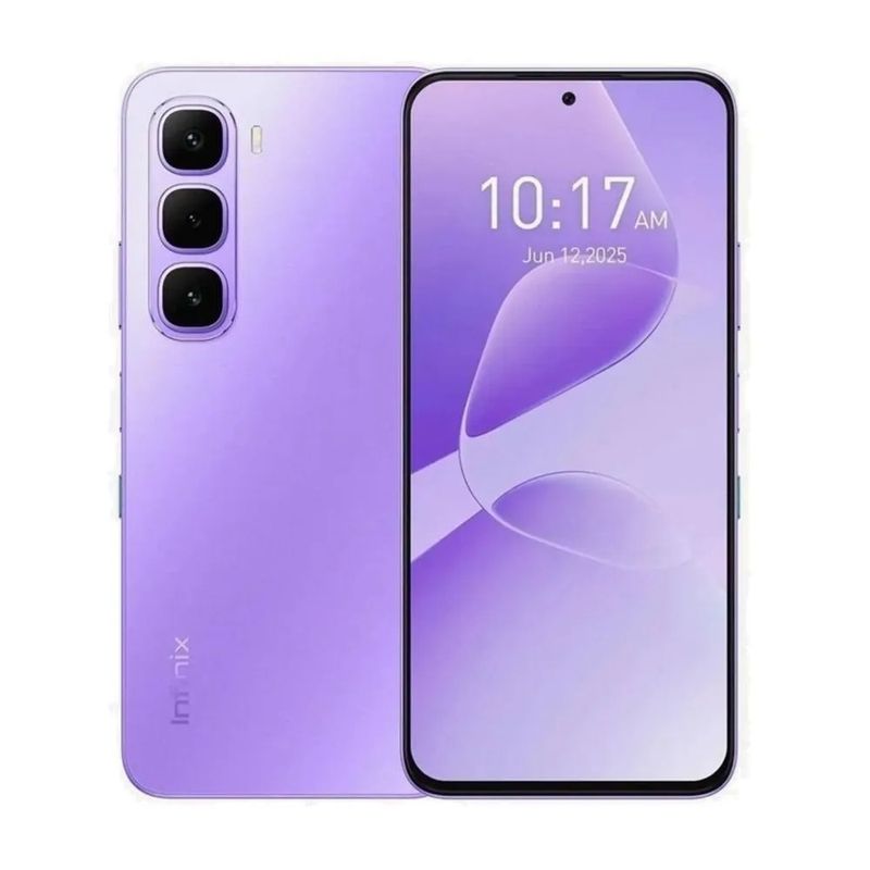 Infinix Hot 60i 4G 256GB 4GB RAM 50MP morado frontal