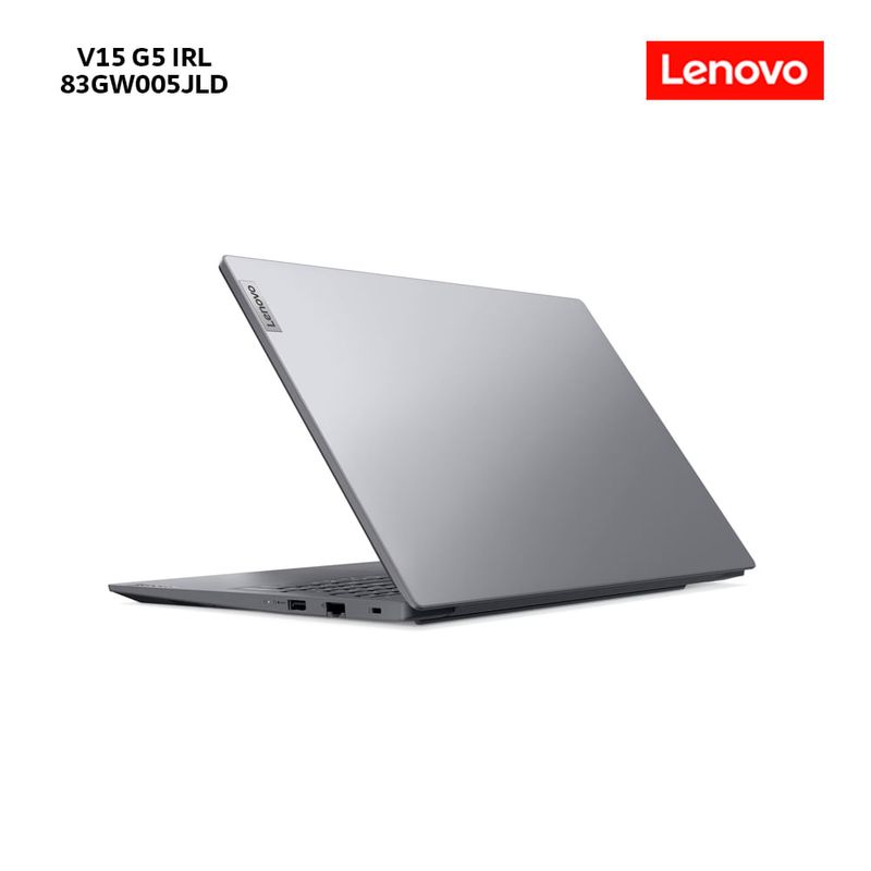Laptop Lenovo V15 G5 i5 16GB 512GB SSD 15.6" FHD dorsal oblicuo