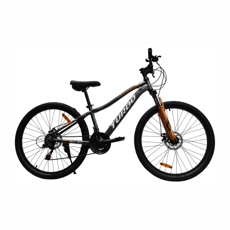 Bicicleta Turbo Sprint EL26 aro 26 21 velocidades gris lateral