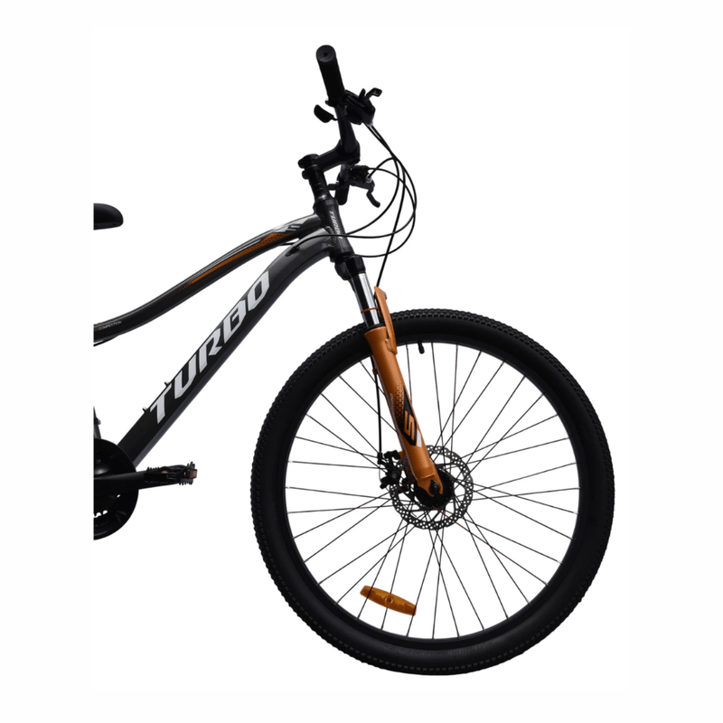 Bicicleta Turbo Sprint EL26 aro 26 21 velocidades gris llantas de caucho