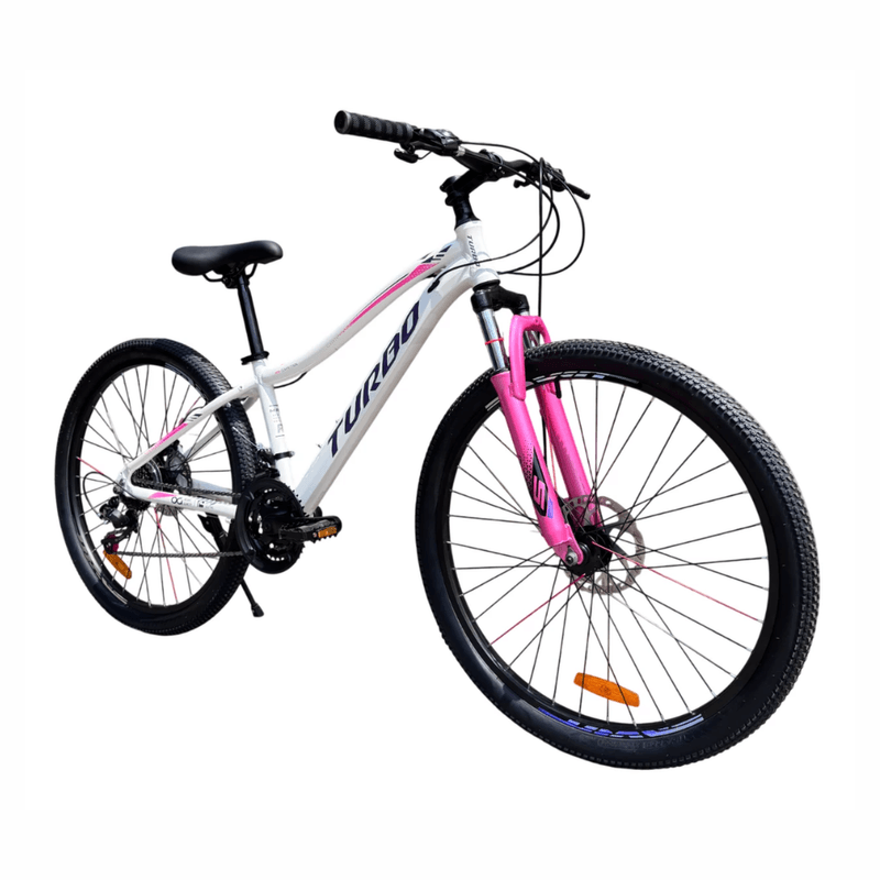 Bicicleta Turbo Sprint EL26 aro 26 21 velocidades blanco oblicuo