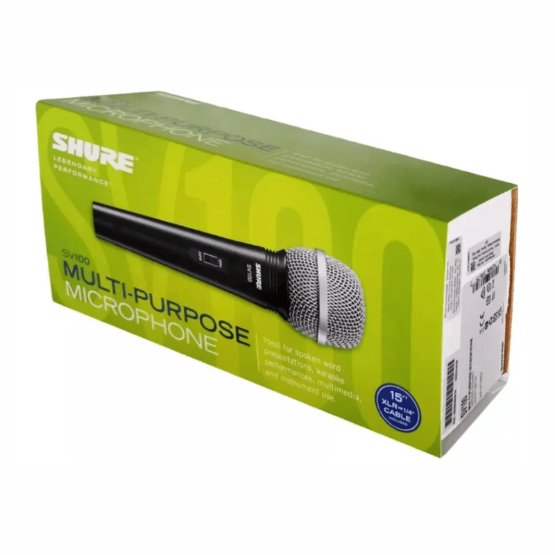 Micrófono Shure SV100 cardioide XLR 50 Hz-15 kHz negro caja