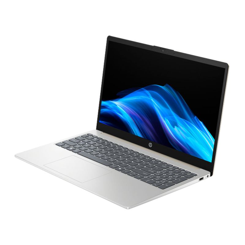 Laptop HP 15-fd2369la Core Ultra 5 24GB 512GB táctil frontal oblicuo