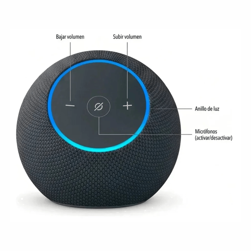 Echo Dot Max Amazon 2025 Alexa Bluetooth 5.3 grafito controles