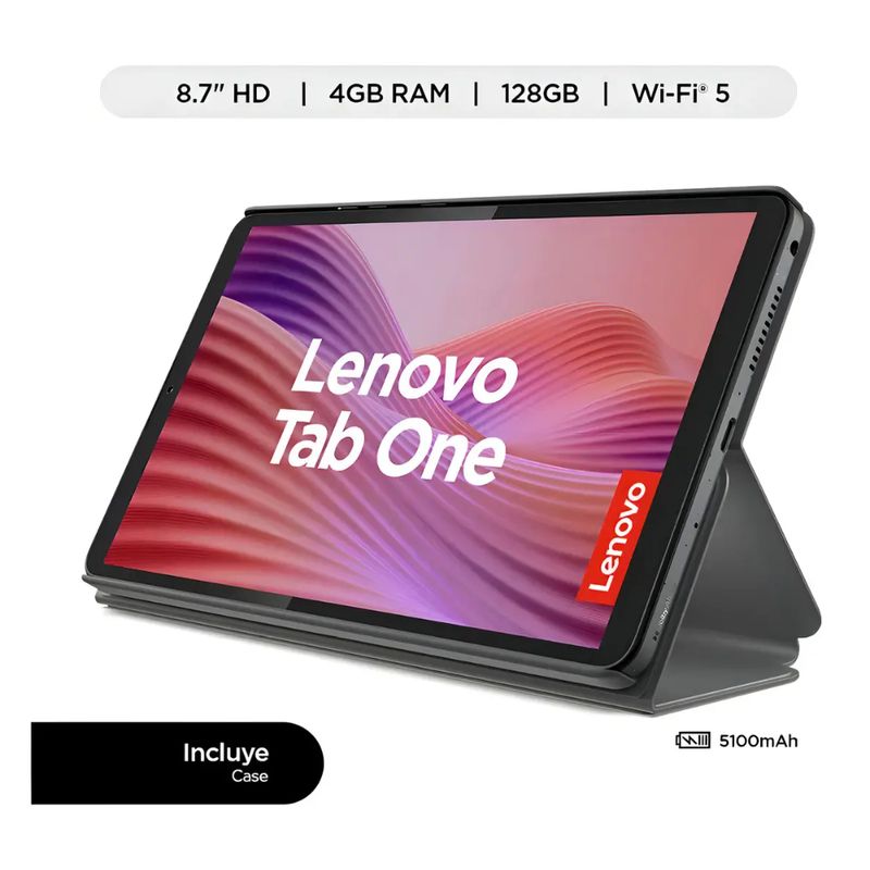 Tablet Lenovo Tab One 8.7 pulgadas 128GB 8MP Wi-Fi con Case especificaciones