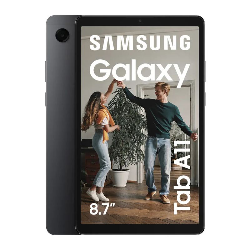Tablet Samsung Galaxy Tab A11 64GB Wi-Fi Gris frontal y dorsal