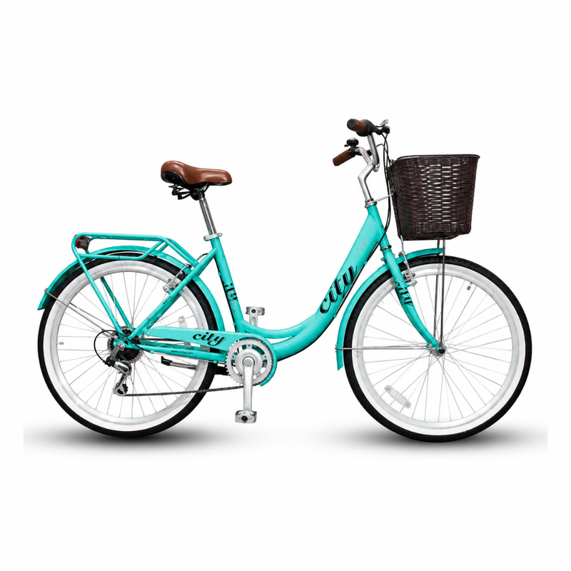 Bicicleta urbana Jafi Selene verde lateral
