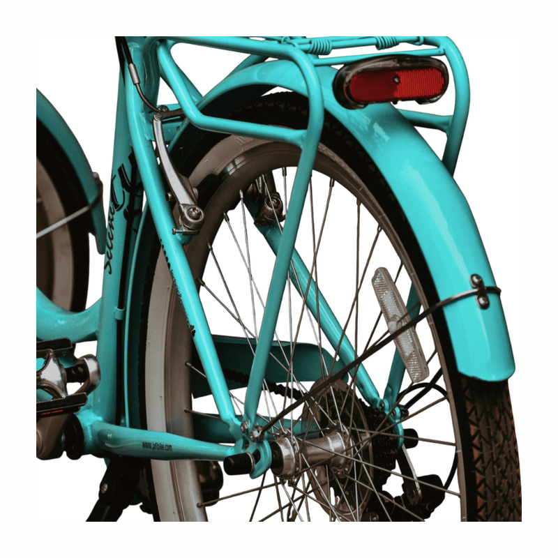 Bicicleta urbana Jafi Selene verde tapabarros metálicos