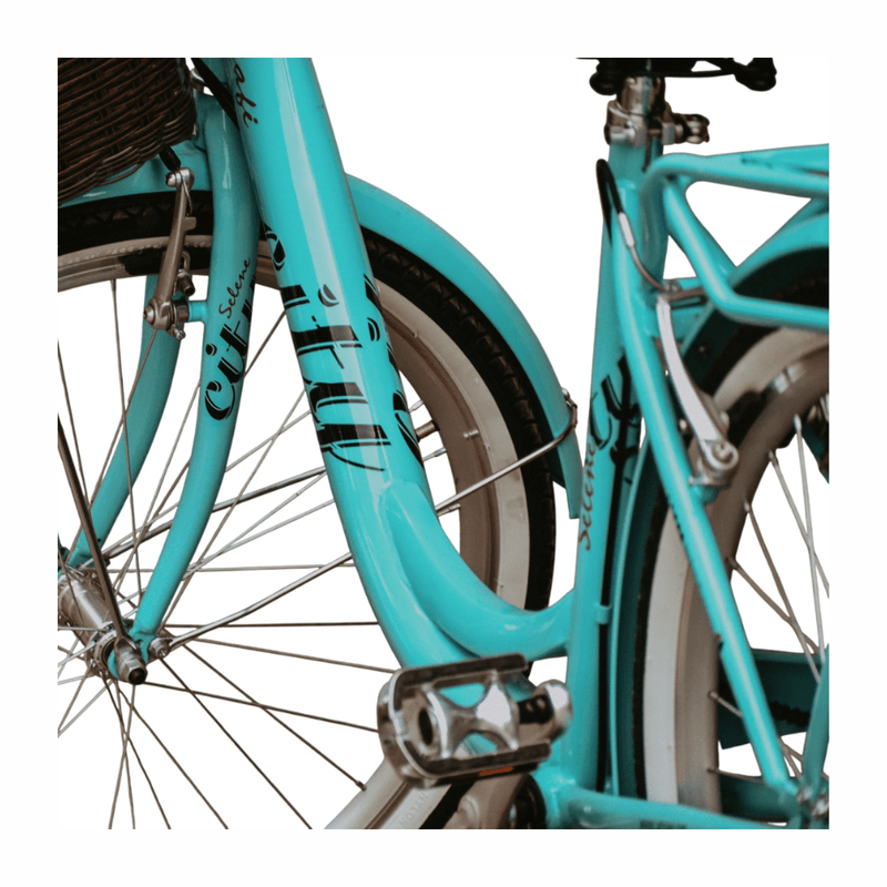Bicicleta urbana Jafi Selene verde cuadro de acero
