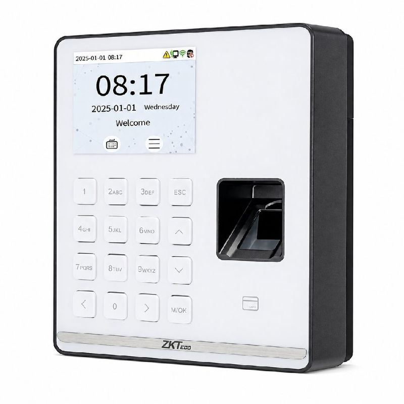 Control de asistencia ZKTeco Wi-Fi con huella diagonal