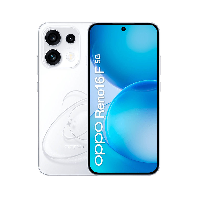 Oppo Reno16 F 5G 256GB AMOLED 6.57 50MP blanco frontal