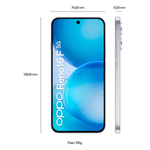 Oppo Reno16 F 5G 256GB AMOLED 6.57 50MP blanco lateral