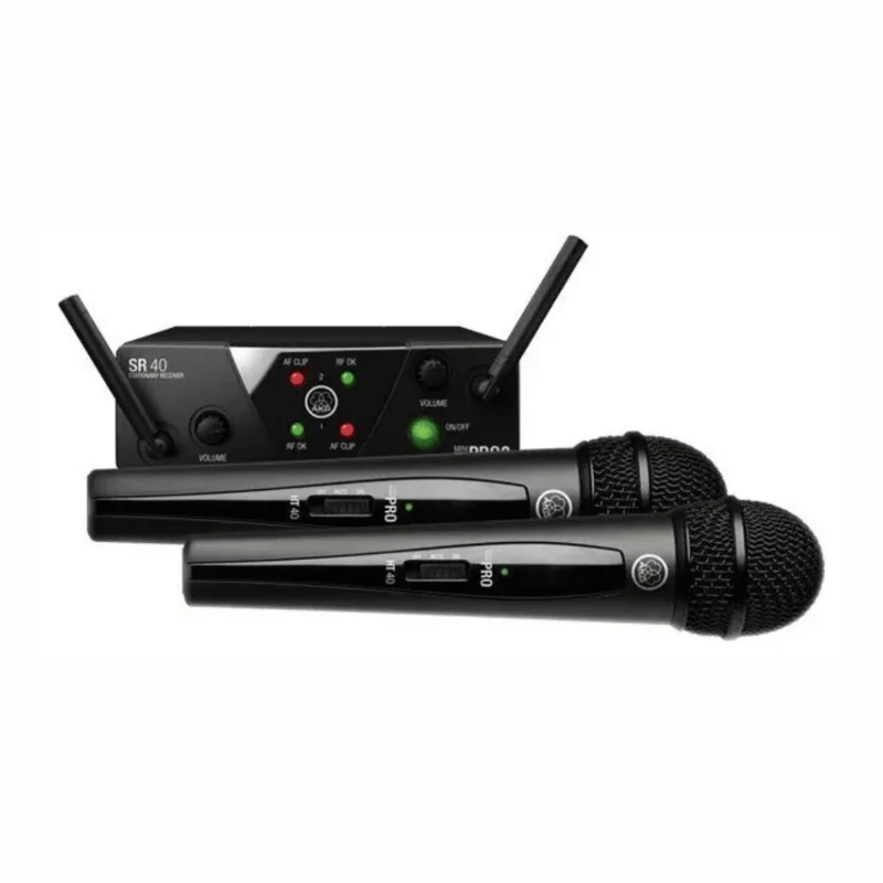 Pack 2 micrófonos AKG WMS40 Mini Dual negro sistema dual