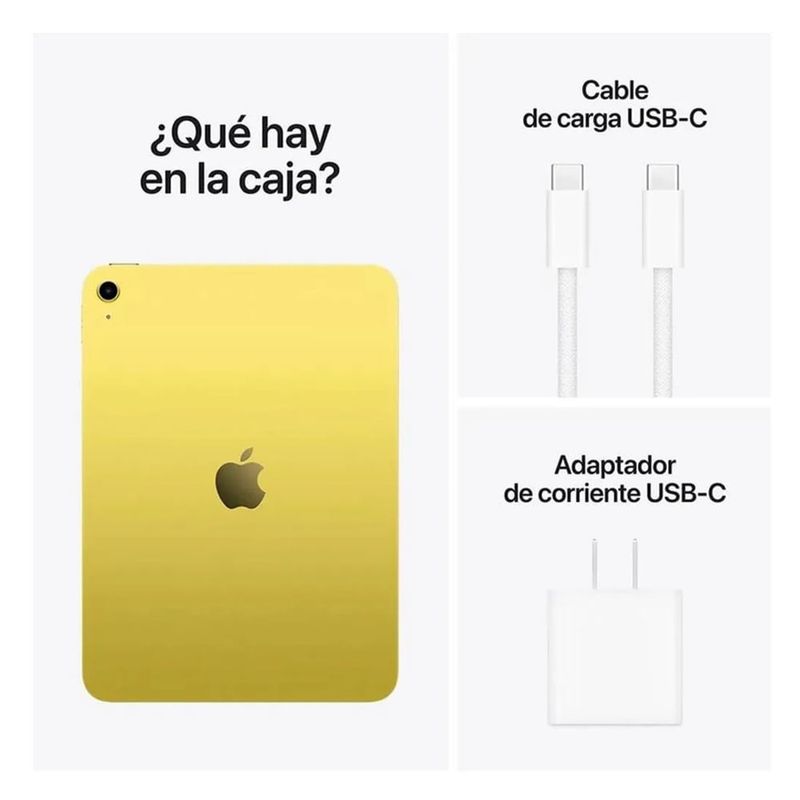 iPad Apple A16 Wi-Fi 11 pulgadas 128GB amarillo caja