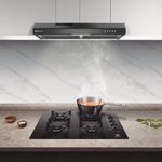 Combo Electrolux KE4GR + DE6SB 60 cm gas campana frontal capacidad