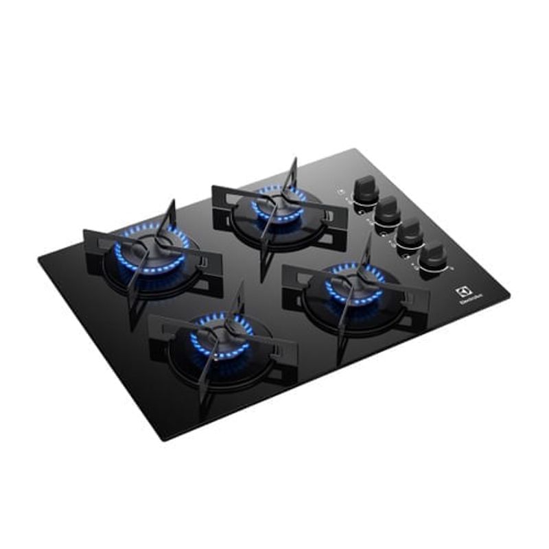 Combo Electrolux KE4GR + DE6SB 60 cm gas campana frontal oblicuo