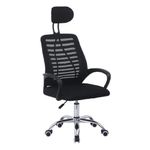 Silla ergonómica CADI ERGO con cabecera negro frontal oblicuo