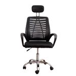 Silla ergonómica CADI ERGO con cabecera negro frontal