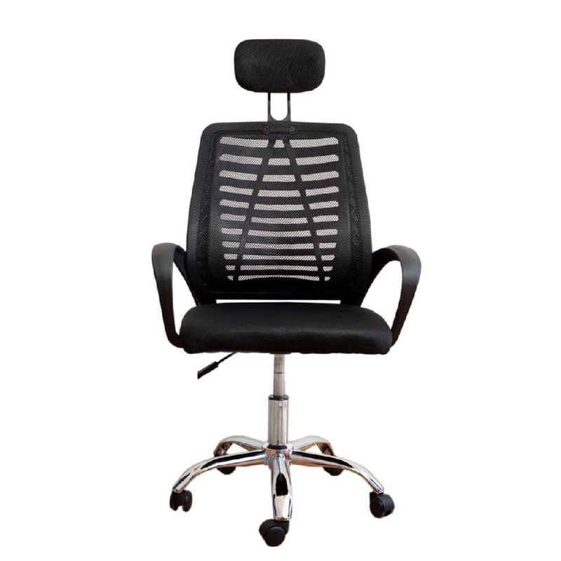 Silla ergonómica CADI ERGO con cabecera negro frontal
