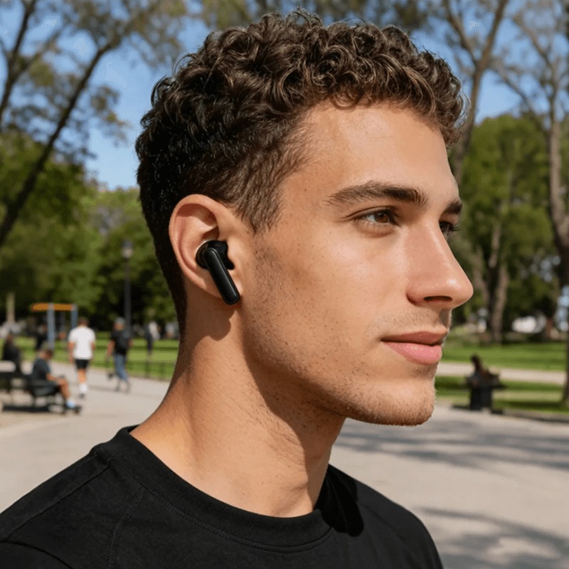 Audífonos Miccell BH204 TWS Bluetooth 5.4 30 h negro diseño in ear
