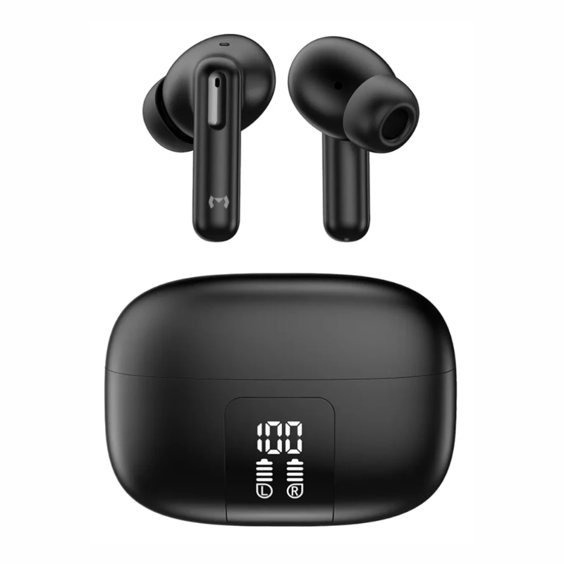 Audífonos Miccell BH15 TWS ANC Bluetooth 5.4 30 h negro frontal