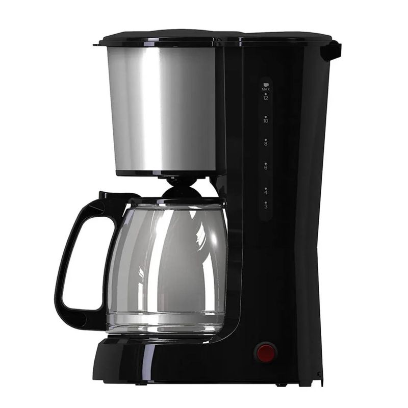 Cafetera Imaco CM1290 6 tazas goteo negro lateral