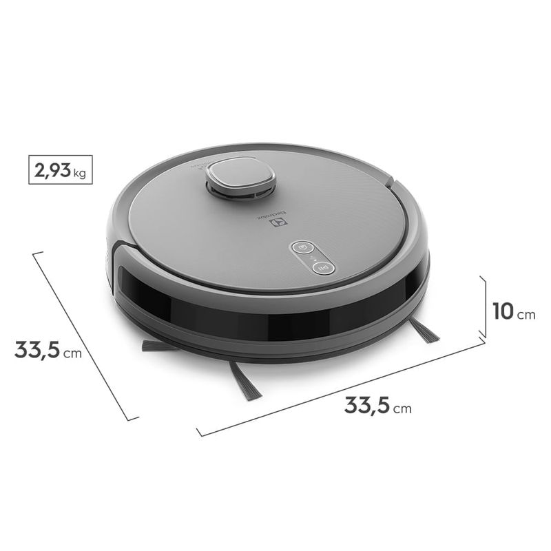 Aspiradora robot Electrolux ERB80 3 en 1 Wi-Fi láser medidas