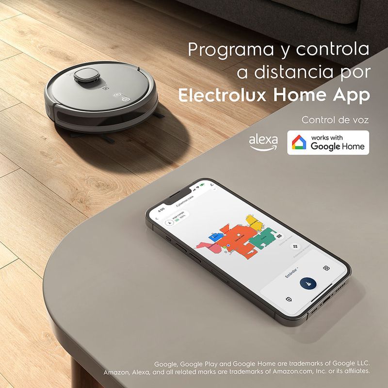Aspiradora robot Electrolux ERB80 3 en 1 Wi-Fi láser aplicación