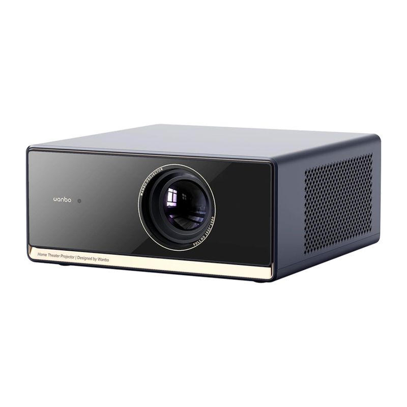 Proyector Wanbo X5 Pro Google TV 1100 ANSI Full HD frontal oblicuo