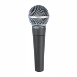 Micrófono Shure SM58-LC cardioide XLR negro frontal
