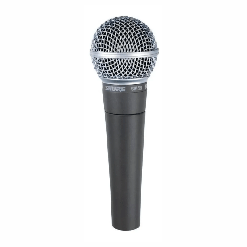 Micrófono Shure SM58-LC cardioide XLR negro frontal