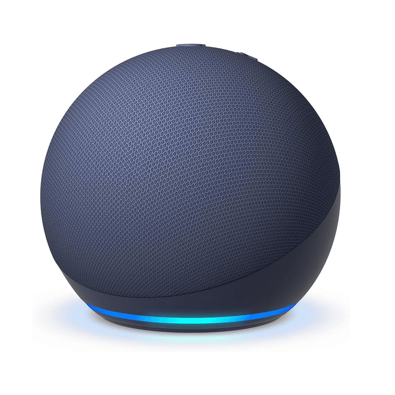 Amazon Echo Dot 5 Alexa Wi-Fi Bluetooth azul frontal características dorsal