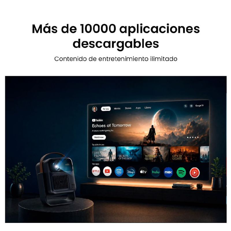 Proyector Wanbo ToGo Pro Google TV 500 ANSI Full HD especificación