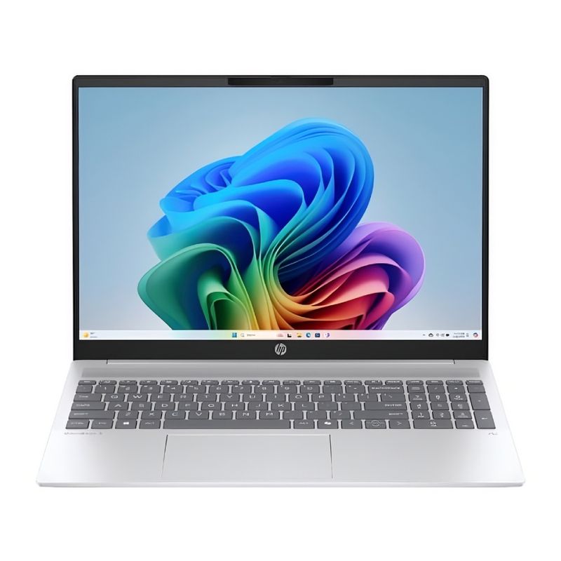 Laptop HP OmniBook 5 16 Ryzen AI 7 16GB RAM 512GB SSD plateado frontal