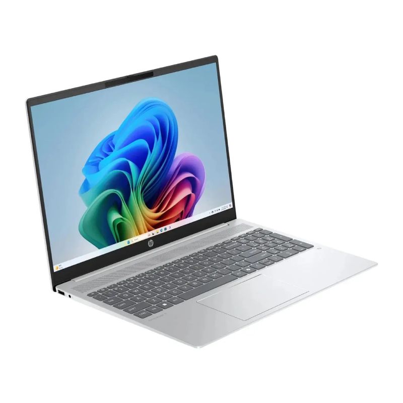 Laptop HP OmniBook 5 16 Ryzen AI 7 16GB RAM 512GB SSD plateado frontal oblicuo