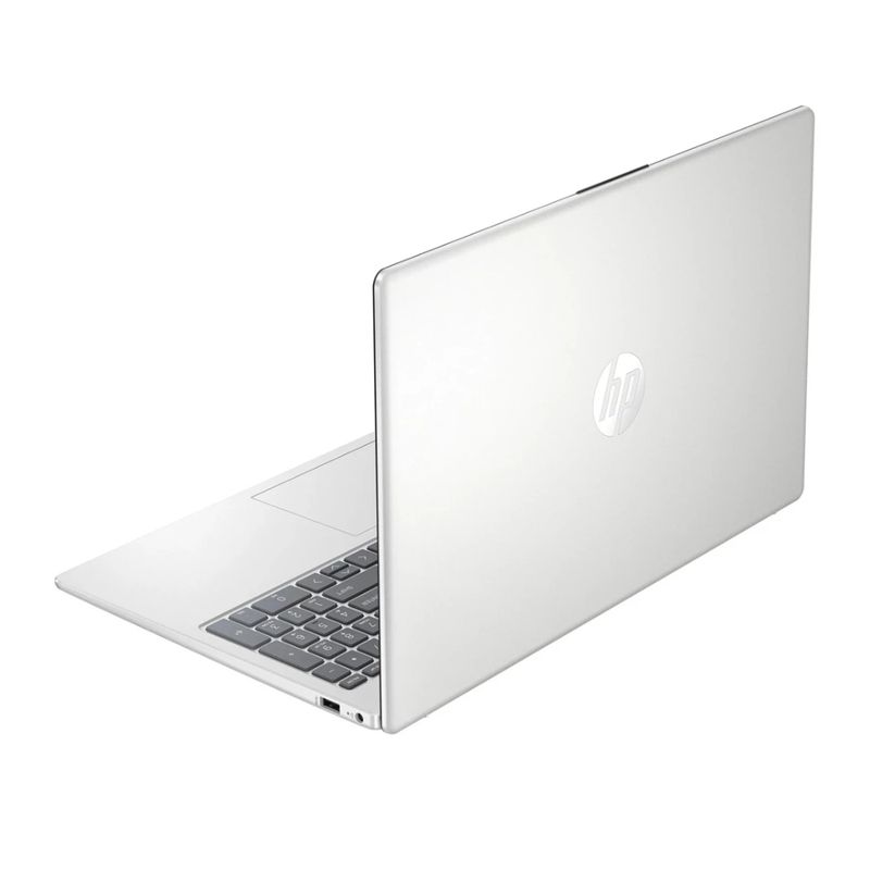 Laptop HP 15-FC0287LA AMD Ryzen 7 8GB RAM 512GB SSD plateado dorsal oblicuo