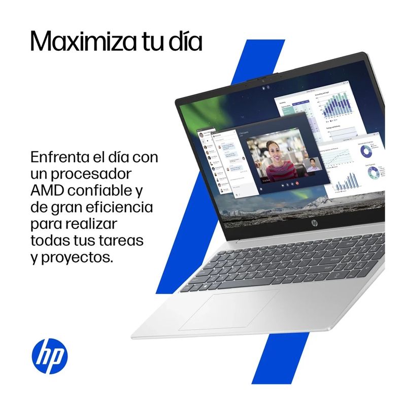 Laptop HP 15-FC0287LA AMD Ryzen 7 8GB RAM 512GB SSD plateado especificación