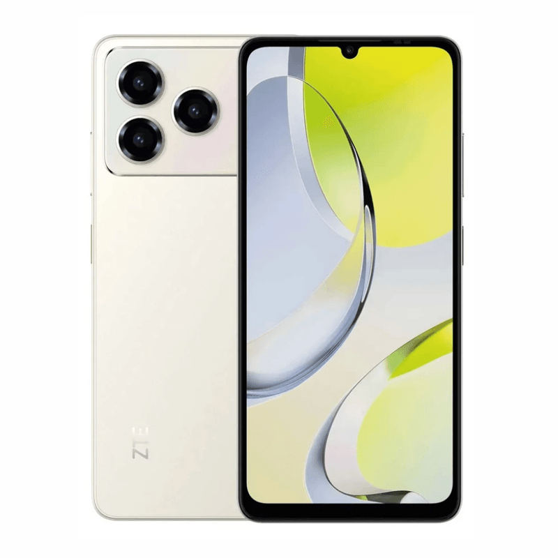 Celular ZTE Blade A56 Pro 128GB 4GB RAM 50MP IPS dorado frontal