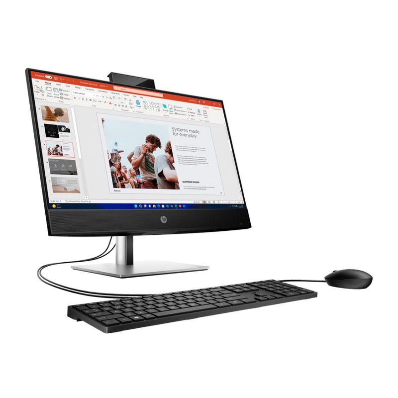 All-in-One HP ProOne 440 G9 i5 16GB RAM 1TB SSD negro frontal oblicuo
