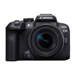 Cámara mirrorless Canon EOS R10 24.2MP video 4K alta resolución negro vista frontal