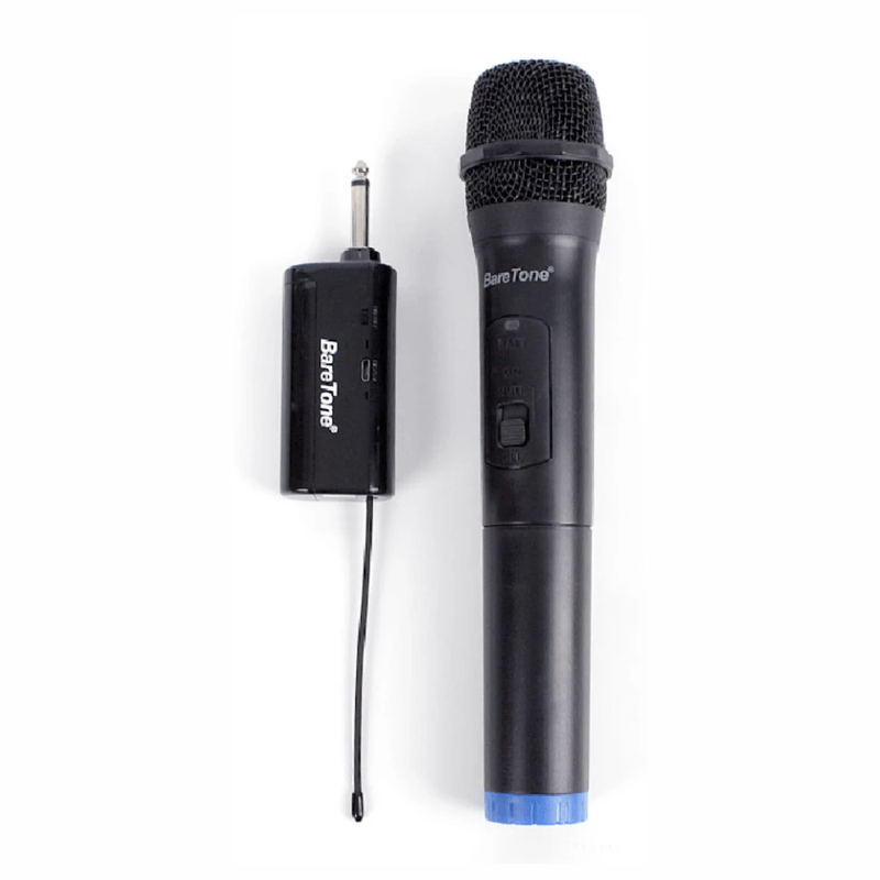 Micrófono inalámbrico Baretone WM-6501 UHF cardioide negro frontal
