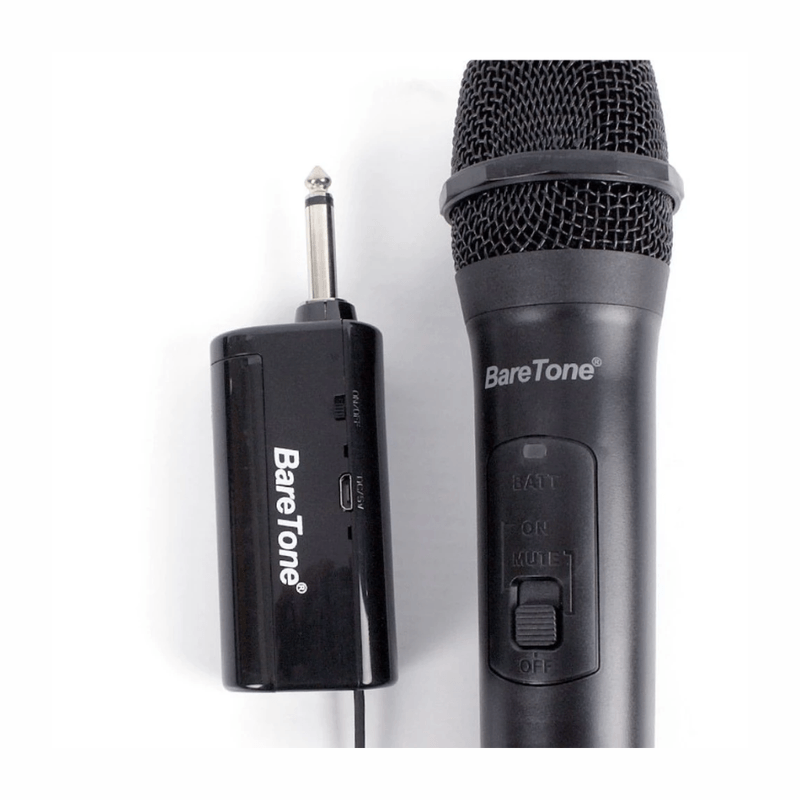 Micrófono inalámbrico Baretone WM-6501 UHF cardioide negro receptor inalámbrico