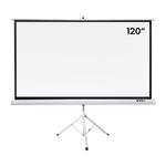 Ecran Evox Portátil 120” con Trípode 16:9 Blanco frontal