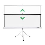 Ecran Evox Portátil 120” con Trípode 16:9 Blanco frontal