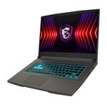 Laptop MSI Thin 15 Core i7 1TB SSD 16GB RAM RTX 4050 negro frontal oblicuo