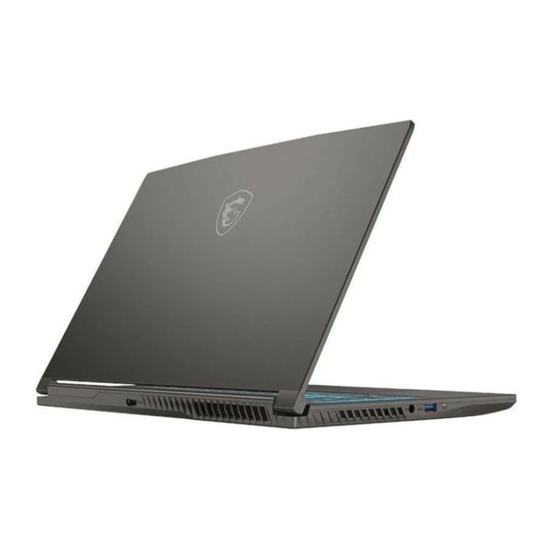Laptop MSI Thin 15 Core i7 1TB SSD 16GB RAM RTX 4050 negro dorsal oblicuo