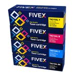 Kit de Tóner Fivex TN-219XL CMYK XL para Brother L3560CDW frontal oblicuo