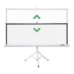Ecran Evox Portátil 84 pulgadas con trípode 16:9 Blanco frontal